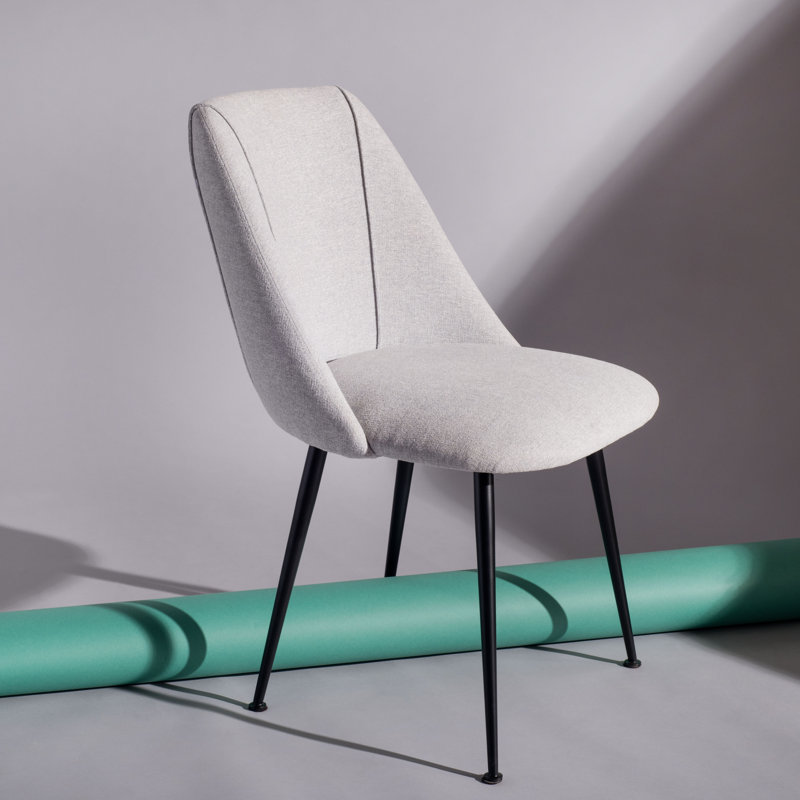 Lovel 18.5'' H Upholstered Pine Side Chair, Black, Rust