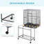 162.5cm Steel Flat Top Floor Bird Cage with Wheels