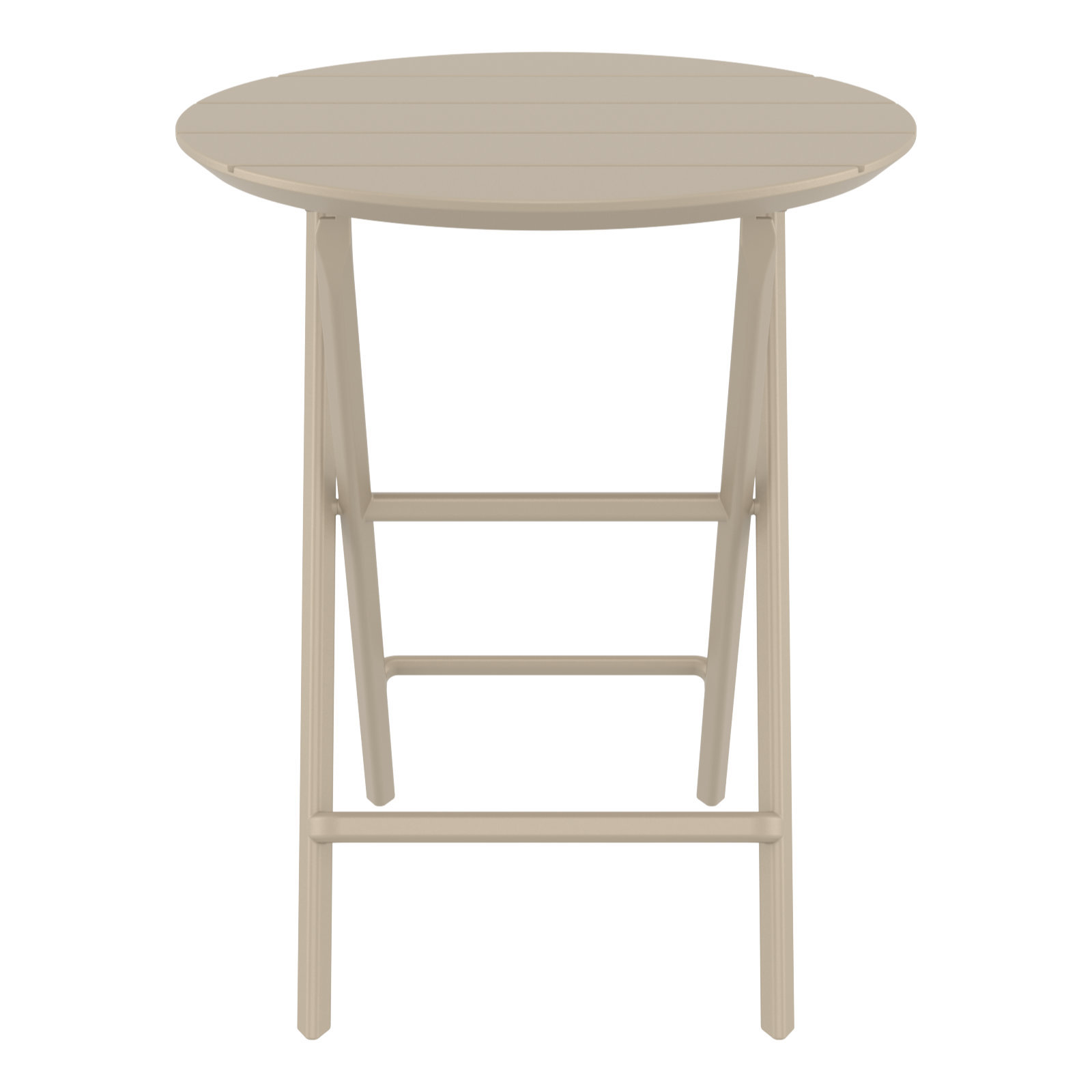 Helen Round Folding Bistro Table, Taupe