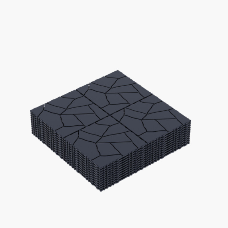30.5cm L x 30.5cm W Polypropylene Interlocking Deck Tile, Grey