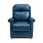 Fauteuil inclinable bleu en similicuir-2008930389