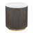 Swhite And Charcoal Round Marble Top Side End Table