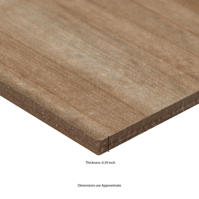 MSI Havenwood 8 in. x 36 in. Matte Porcelain Wood Look Floor and Wall Tile, Saddle