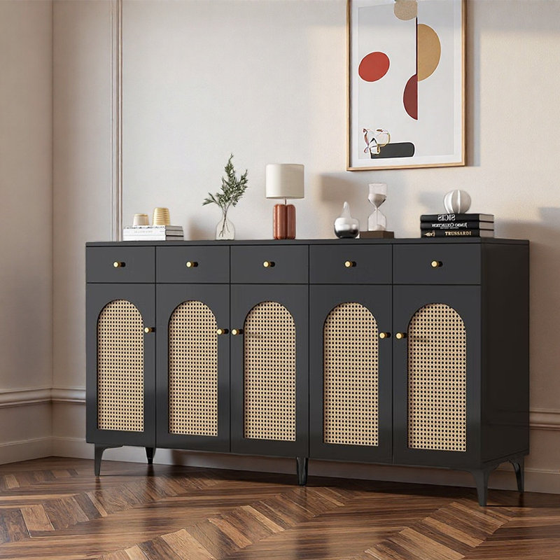 Armoire à chaussures d'intérieur de style européen, Noir, H 41,34 po x l 78,74 po x P 13,78 po