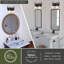 Luminaire de salle de bain rustique en bronze bruni à 2 lumières de 16,75 pouces de largeur Jensen, abat-jour en verre ambré, cerf et arbres, à intensité variable, compatible avec DEL, fixation murale au-dessus du miroir-38807772