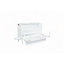 Lit escamotable avec port USB et tablettes amovibles de chaque côté, lit escamotable en pin massif pour bureau personnel, chambre d'amis
