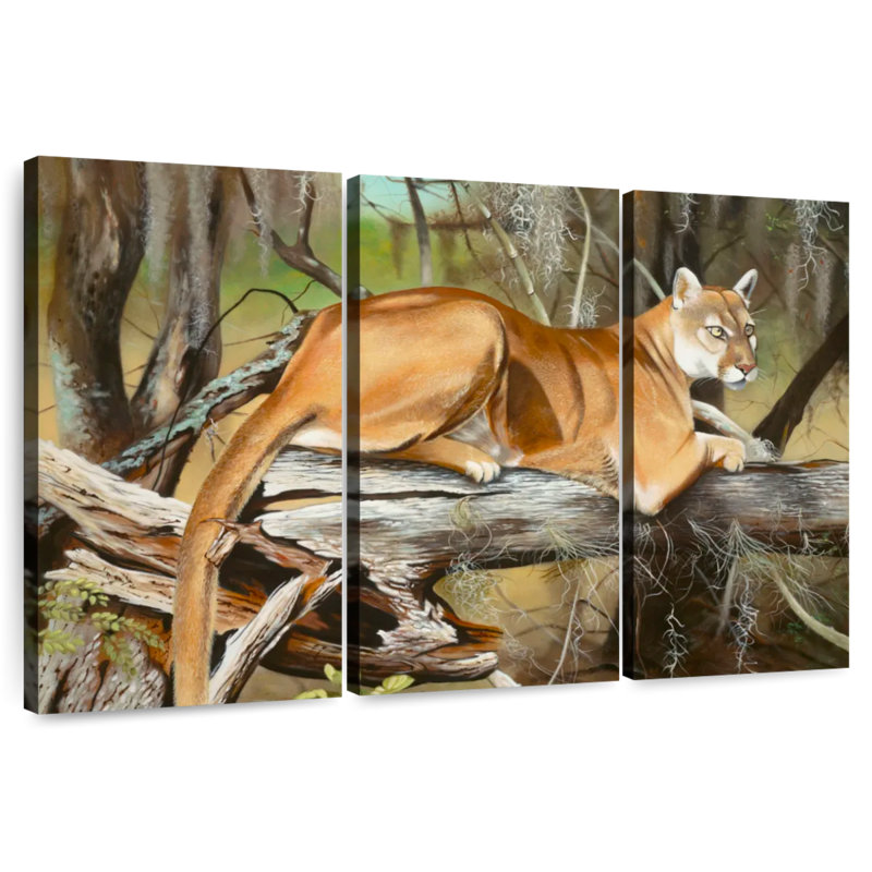 Florida Panther, 20" H x 33" W