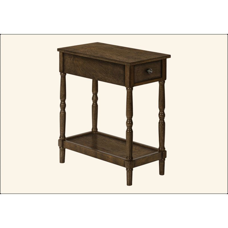Table de chevet polyvalente en bois avec rangement et style, parfaite pour n'importe quelle pièce de votre maison., Espresso