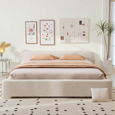 Modern Minimalist Upholstered Platform Bed Reliable support by Latitude Run