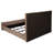 Crombie Brown Upholstered Eastern King Audio Flame Visualizer Bed