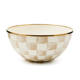 Mocha Check Small Everyday Bowl