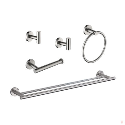 5 Piece Bathroom Towel Rack Set Wall Mount
