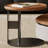 Brown Solid Wood Round Coffee Table Sets-673932636