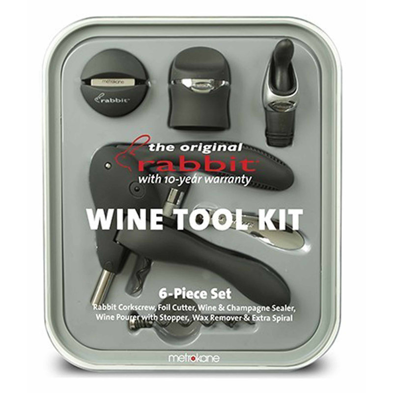 Ensemble d'outils de bar à vin 6 pièces Rabbit