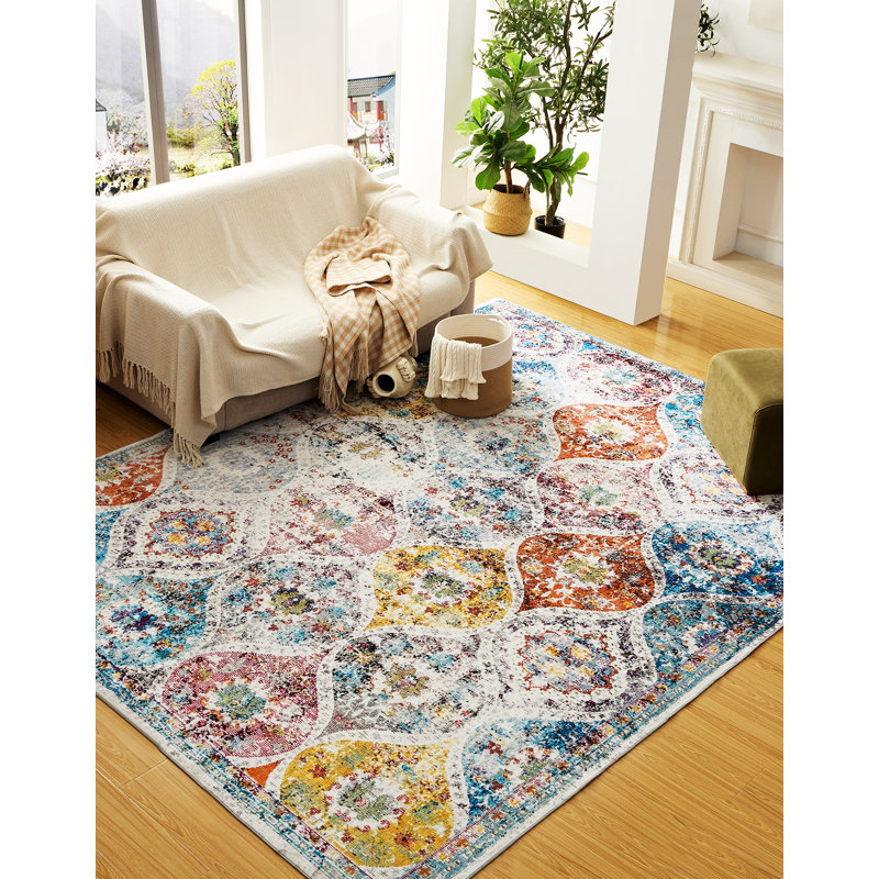 Washable Moroccan Indoor Rug, Rectangle 7'10" x 10'3"