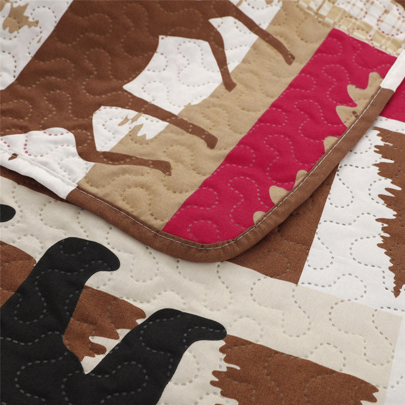 Valcour Animal Print Coverlet Set, Queen Quilt + 2 Standard Shams