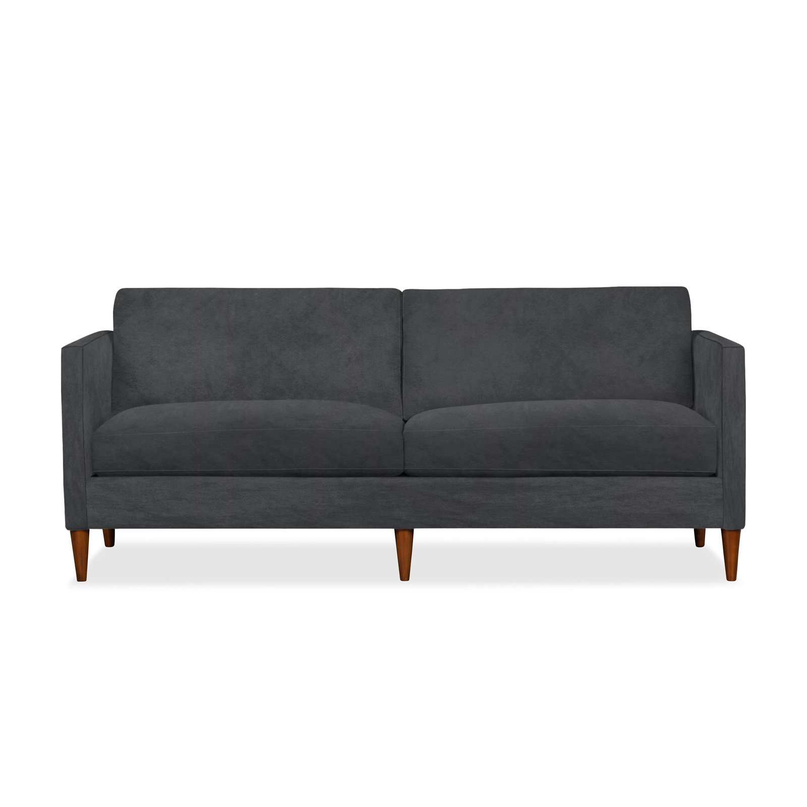Clifford 87" Upholstered Custom Sofa, Bella Cornflower Performance Velvet