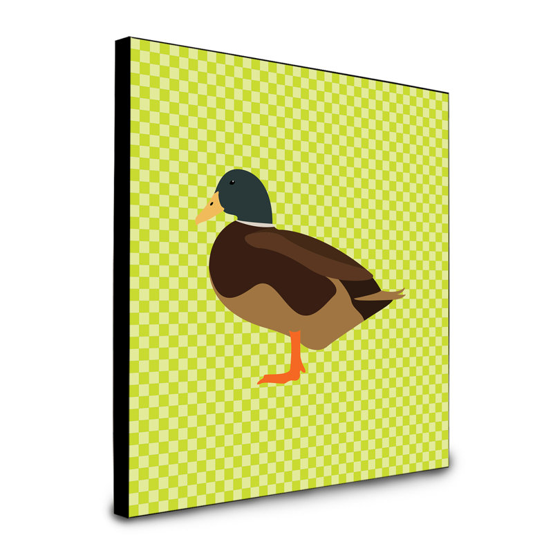 « silver bantam duck check », art encadré Cylburn, Vert