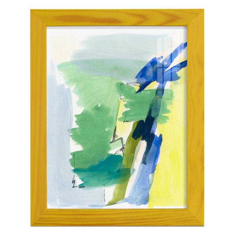 " Wicklow III ", 11" H x 9" W x 1" D, Yellow Frame Paper
