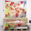 Tapisserie en fleurs rouge floral magnifique-28487309