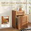 Armoire à poubelle 13 gallons, poubelle escamotable cannelée de 20 po avec tiroir et 3 crochets, armoire à linge en bois pour la cuisine, le salon, la chambre à coucher-133255845
