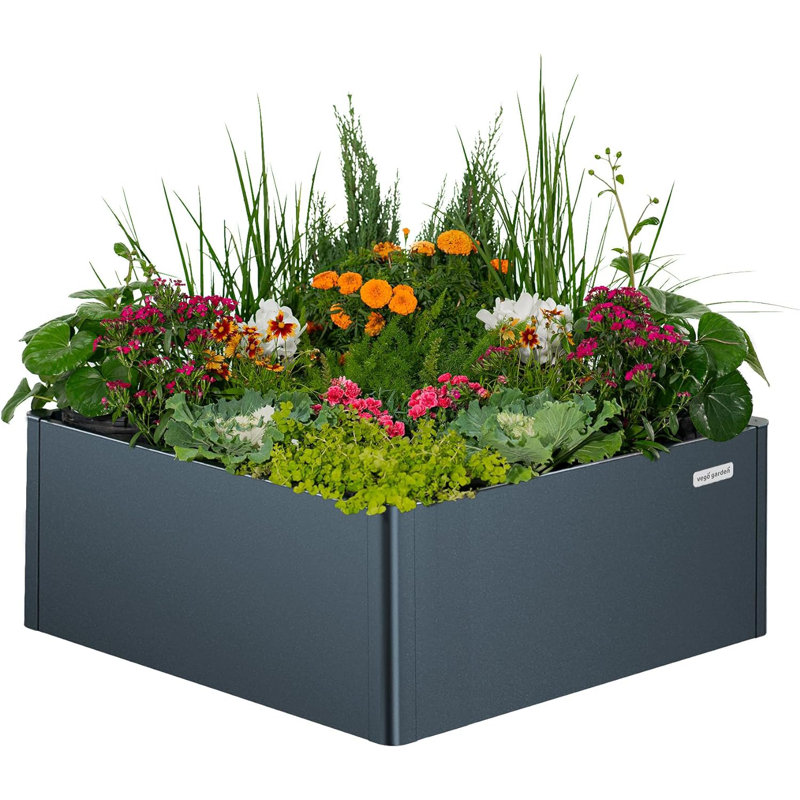 Midnight Blue 42" x 42" Tall Metal Raised Garden Bed