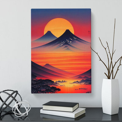 Kendleton Japanese Sunset - Wrapped Canvas