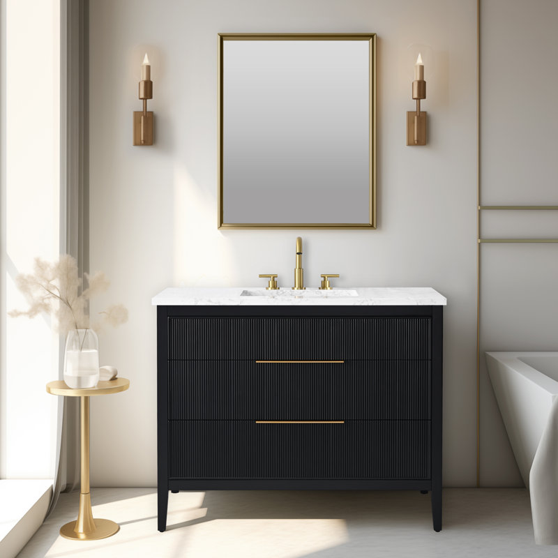 Emma 42" W Single Vanity, Black