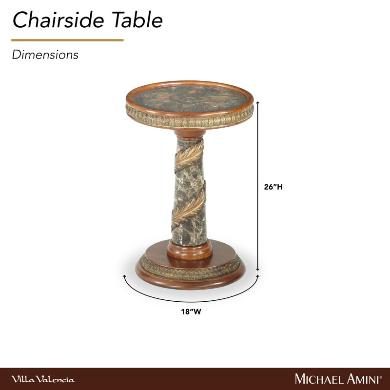 Villa Valencia Glass End Table