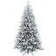 Arbre de Noël artificiel enneigé 7 pi avec 1401 pointes, base en métal pliable
