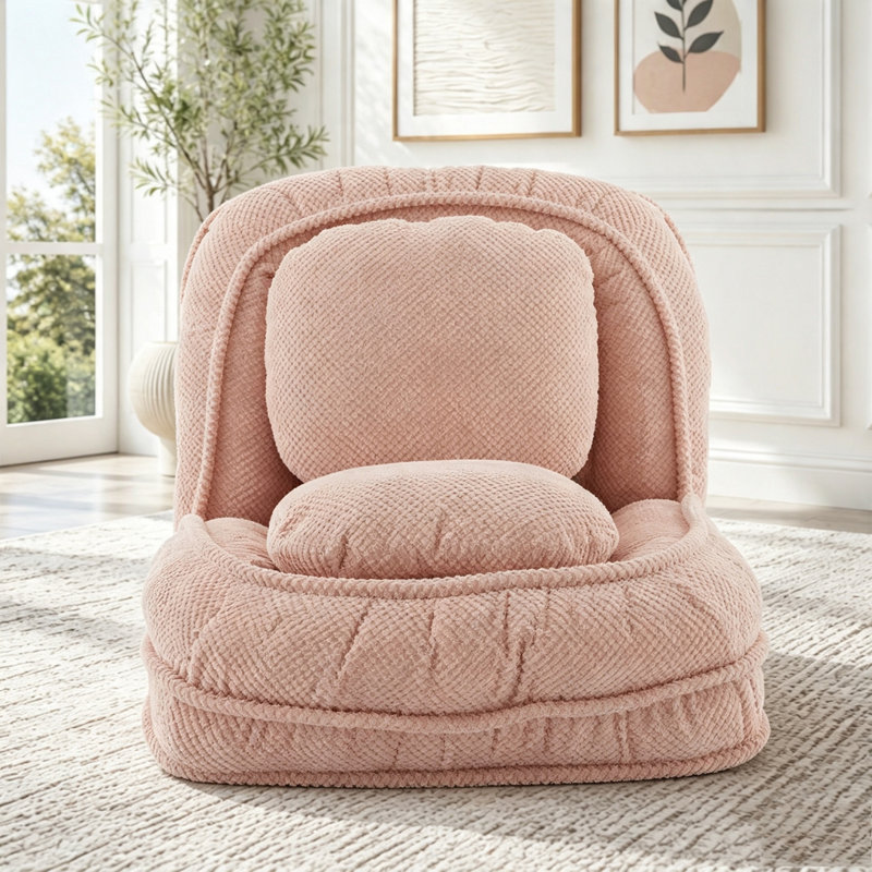 Canapé Lazy, 5 positions réglables, Rose