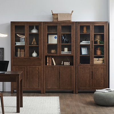 Nordic style solid wood bookcase