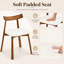 Chaises de salle à manger transitionnelles faciles à nettoyer en polyuréthane et en bois massif pour la maison-129415866