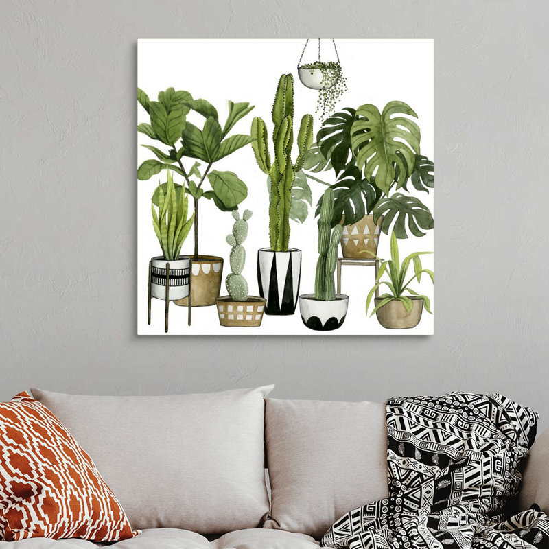 «Plant Haven I», art mural sur toile, Toile tendue, H 36 po x l 36 po x P 1,25 po