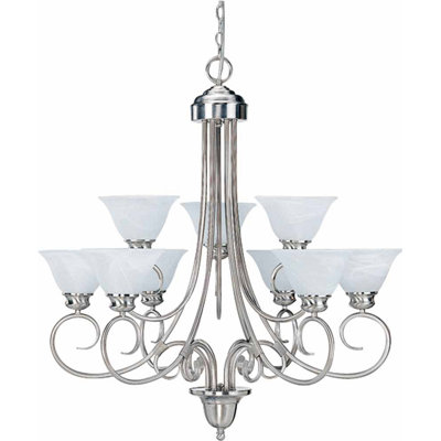 Lustre suspendu 9 lumières à niveaux Sawyer V2539 Troy