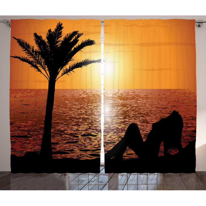 Semi Sheer Curtain Pair, 54" W x 90" L