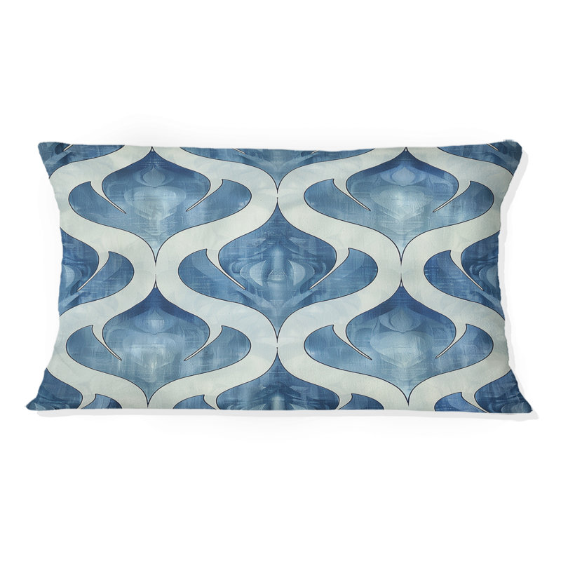 Coussin lombaire bleu Ogee Patten IV - bleu et blanc