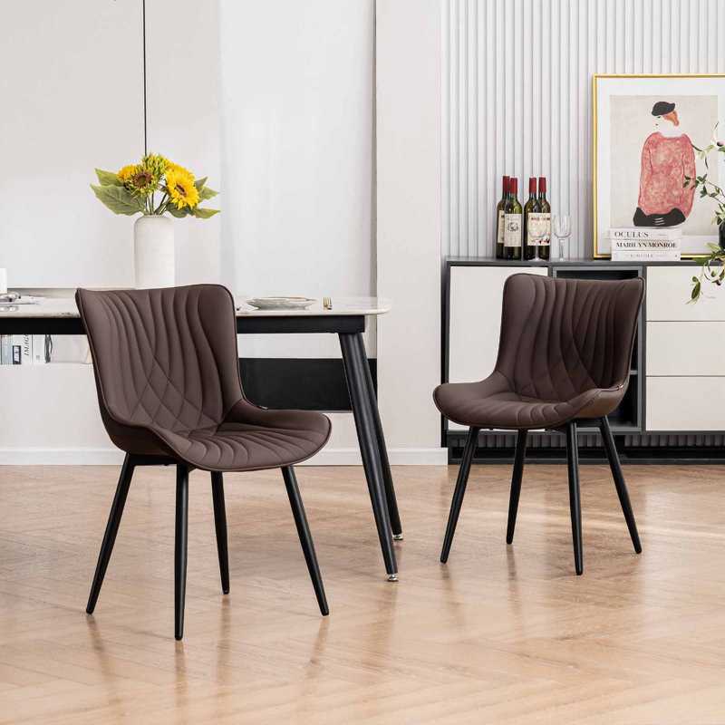Comfortable Padded Dining Chairs with Back Easy Assembly Upholstered Side Chair, Accent Chairs for Kitchen, Dining Room