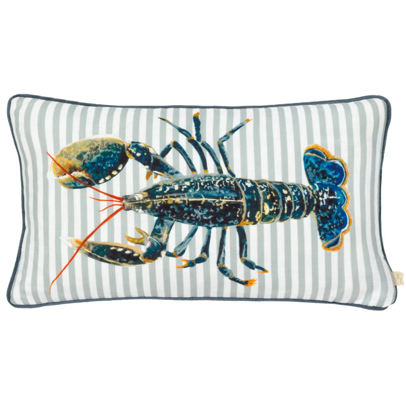 Salcombe Lobster Striped Rectangular Cushion
