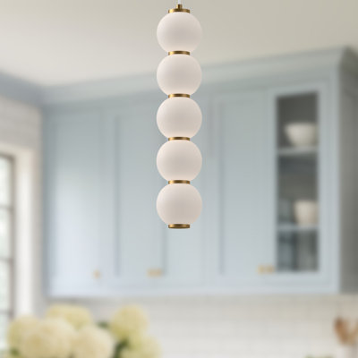 Queenstown Light Glass Steel Pendant