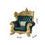 Fauteuil en cuir de vache 59,84 po