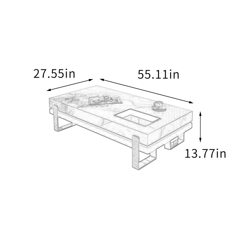 Bucher, White/Gray, 13.77" H  x 55.11" L  x 27.55" W