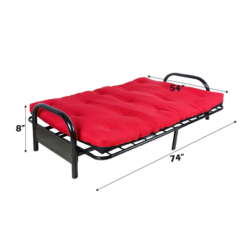 Matelas de futon double Nabila, 8", Rouge