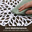 Ensemble de napperons élégants en bois blanc avec motif de mandala découpé pour les repas et les décorations de Noël 