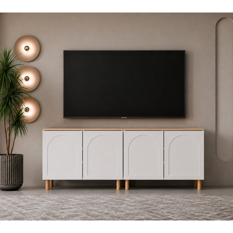Bohem TV Stand, White Sapphire Oak