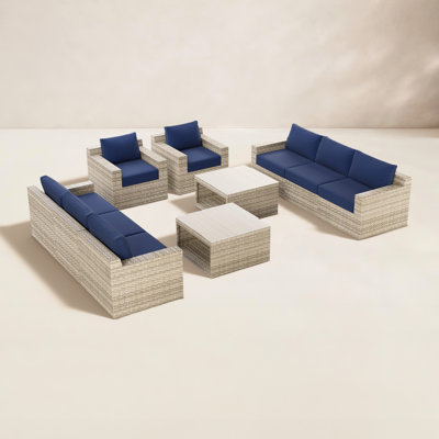 Eastford 9-Person Wicker Patio Seating Group