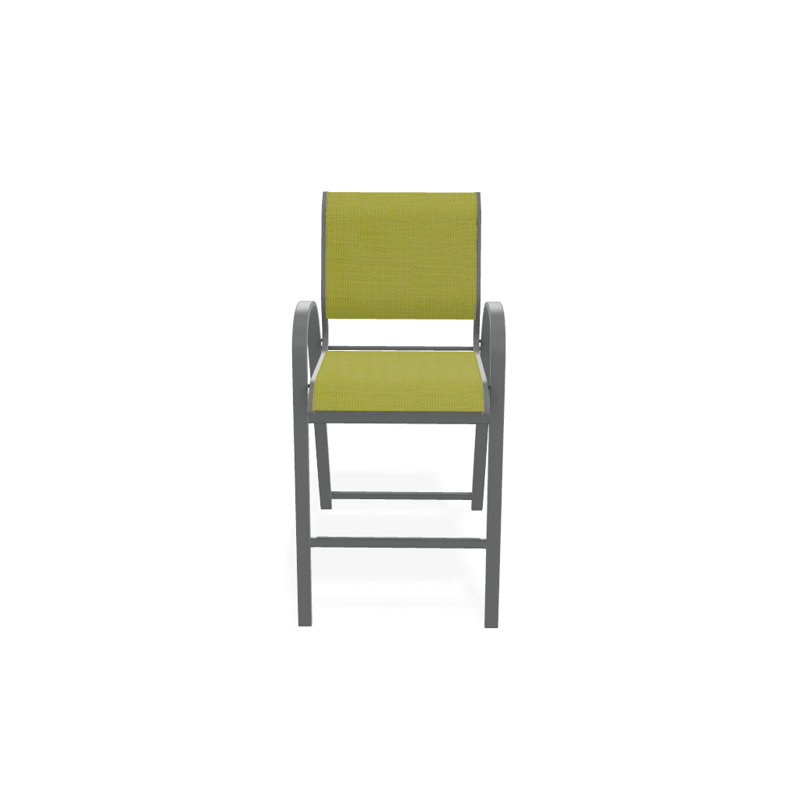 Tabouret de bar Holna, Lime 38D Sunbrella®, Graphite texturé