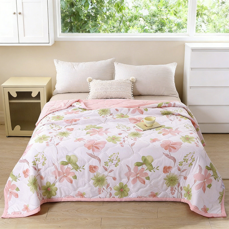 Courtepointe 39,37x59, Pink Floral