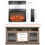 Foyer électrique encastrable 18 po - Flamme réaliste, radiateur ultra-mince, bûche, protection contre la surchauffe, 1400W / 5000, chauffe-eau de 18 pieds carrés avec