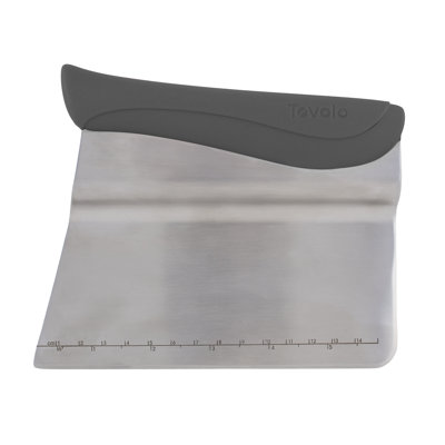 Tovolo Bench Scraper With Measurement Guide, Dough Divider With Offset Blade, Pastry Scraper With Ruler, Ergonomic Baking Tool, Dishwasher-Safe & BPA-Free